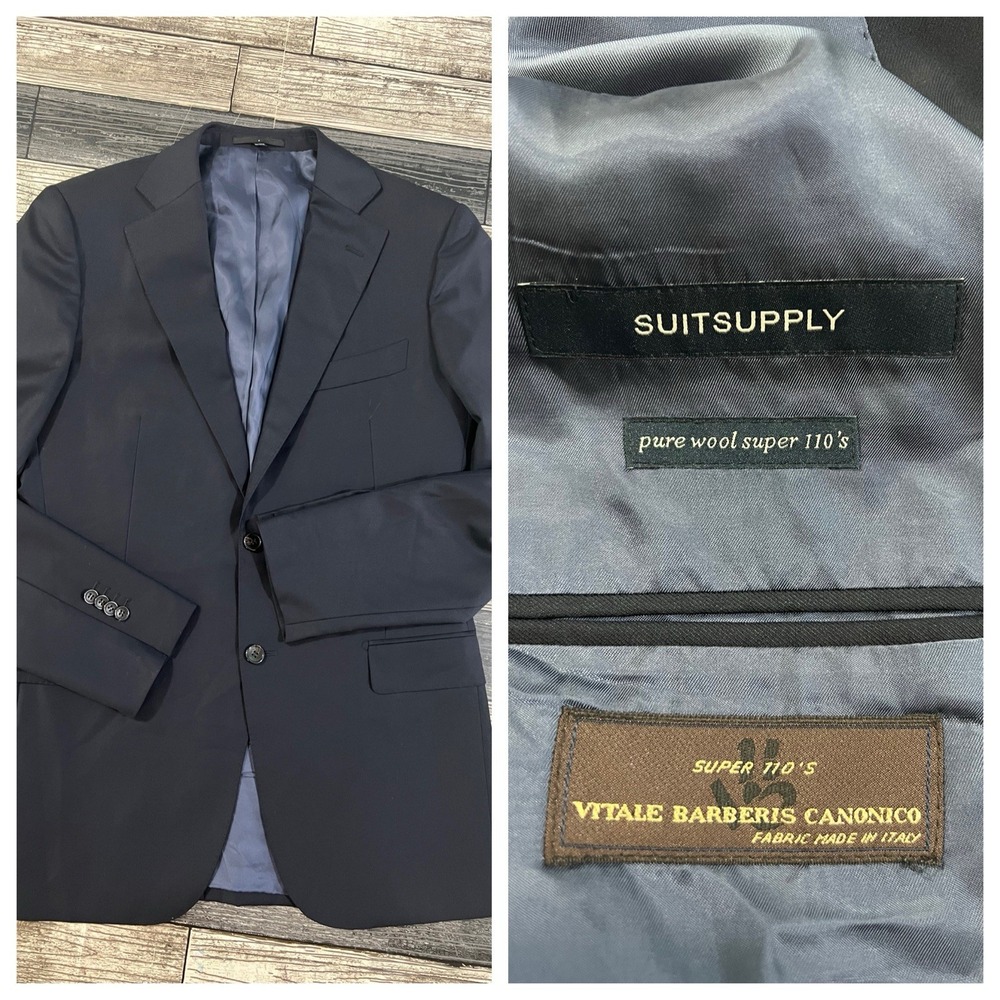 Suit Supply Vitale Barberis‎ Canonico Super 110s Pure Wool Slim Size 40L Blazer